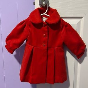 Janie and Jack red dress coat